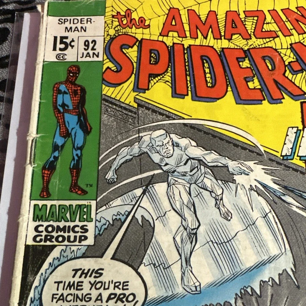 Marvel Comics Amazing Spider-Man #92  JAN - Bronze Age Spider-Man Iceman!